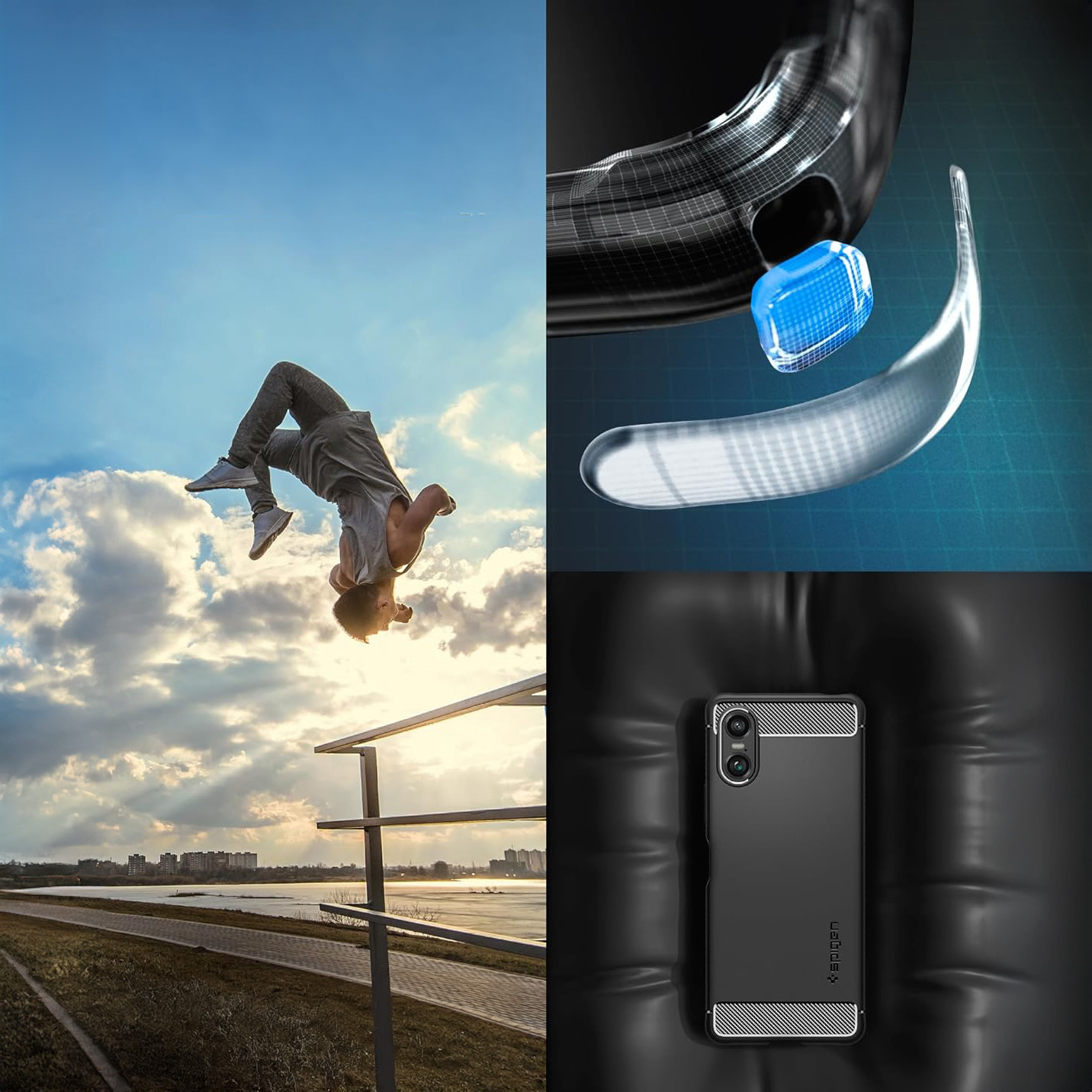 Etui Spigen Rugged Armor do Xperia 10 VI, czarne